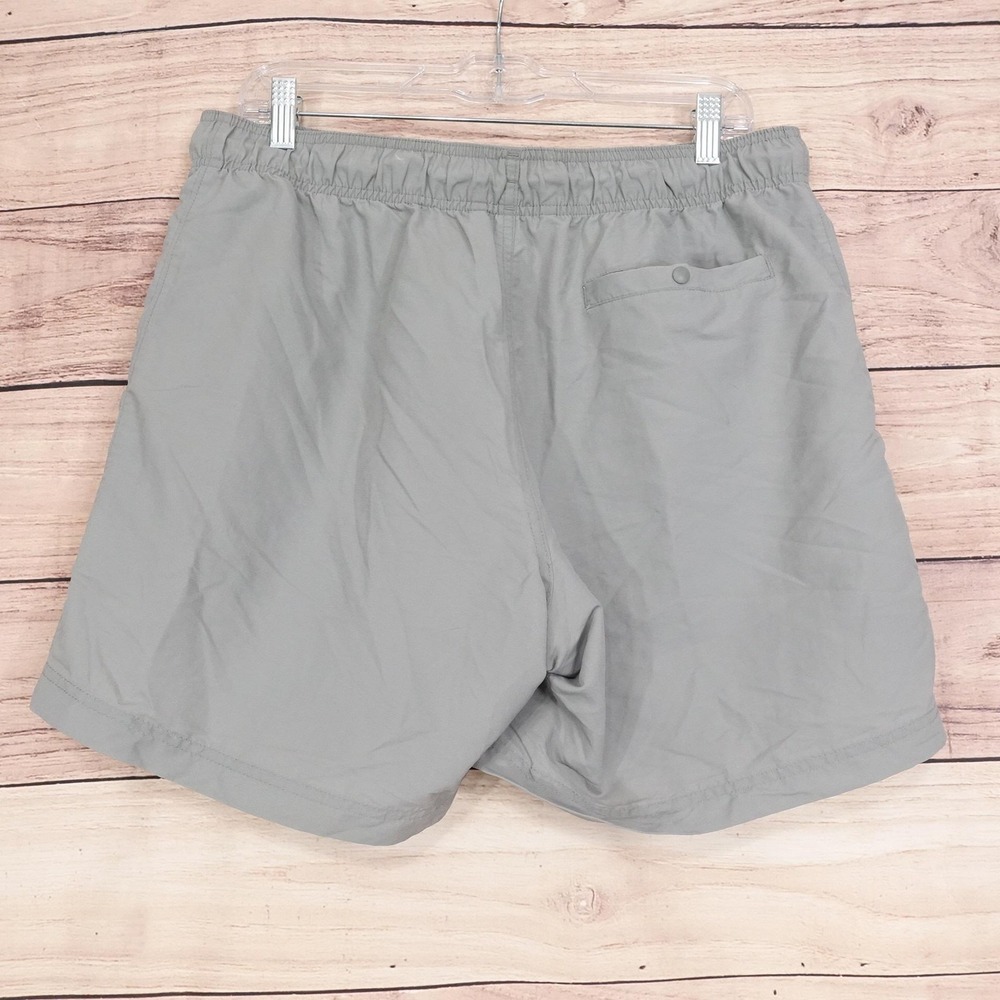 Duluth Trading Co Swim Shorts Mens L Gray Unlined Drawstring Pockets 6.5 Inseam - Picture 4 of 7